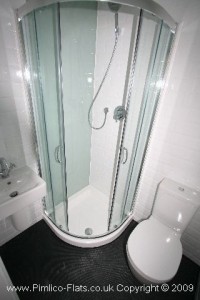 Glass Shower Panel in Rented London Flat