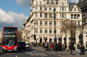 Pimlico Flats 24 Bus in Parliament Square